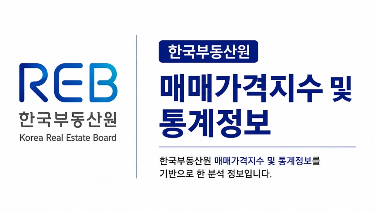 한국부동산원 매매가격지수 및 통계정보